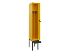 locker met bank,voor scheiding van kleding,HxBxD 2120x300x815mm,1vak