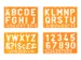Sjabloon Standardgraph letters en cijfers 50mm