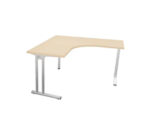 bureau in vrije vorm,HxBxD 740x1400x1400mm,vrije vorm,NE-esdoorn