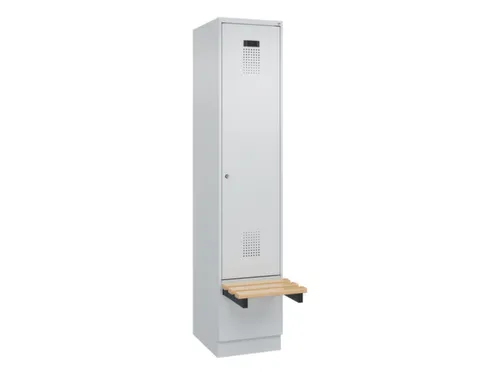 locker met bank,HxBxD 1950x400x815mm,1vak,vak B 400mm,cilinderslot