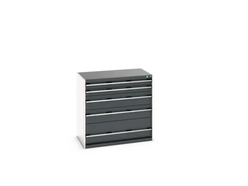 Ladekast 5 Laden 1000x1050x650mm Deksel- Bodem- Voorkant Ral3004