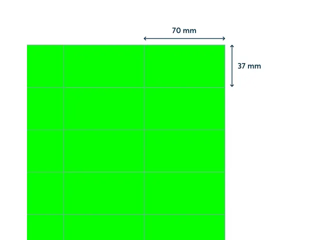 Etiket 70x37mm Fluor Groen 100 Vel