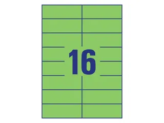 Gekleurde Etiketten 105x37mm Fluor Groen 42117 - 1