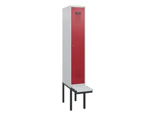 locker met bank,HxBxD 1950x300x815mm,1vak,vak B 300mm,cilinderslot - 2