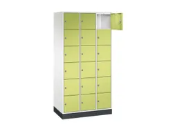 lockerkast,HxBxD 1950x920x500mm,3x6vakken,cil.-slot,sokkel