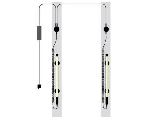 werkplaatslamp,v. 2-koloms hefplatforms,behuizing acryl (PMMA) - 2