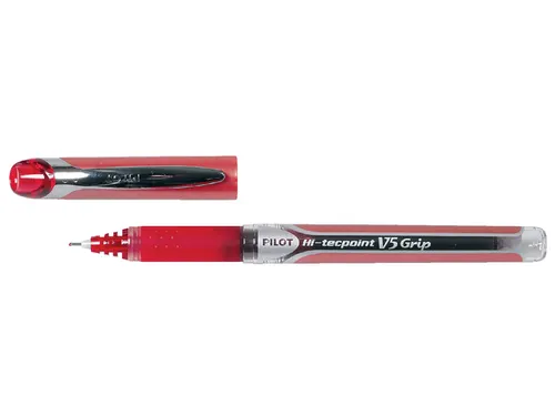 Rollerpen Pilot Hi-Tecpoint V5 Grip 0.5mm Fijne punt Rood