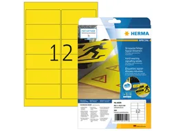 HERMA 8029 Weervaste Folie-etiketten A4 99,1x42,3mm Geel 300 stuks