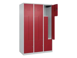 Z-garderobekast,HxBxD 1850x1200x500mm,vak B 200/400mm,cil.-slot - 2