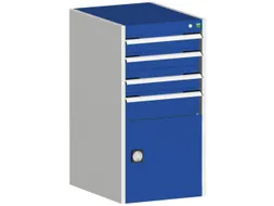 ladekast HxBxD 1000x525x650mm 4laden romp RAL7035 front RAL5010