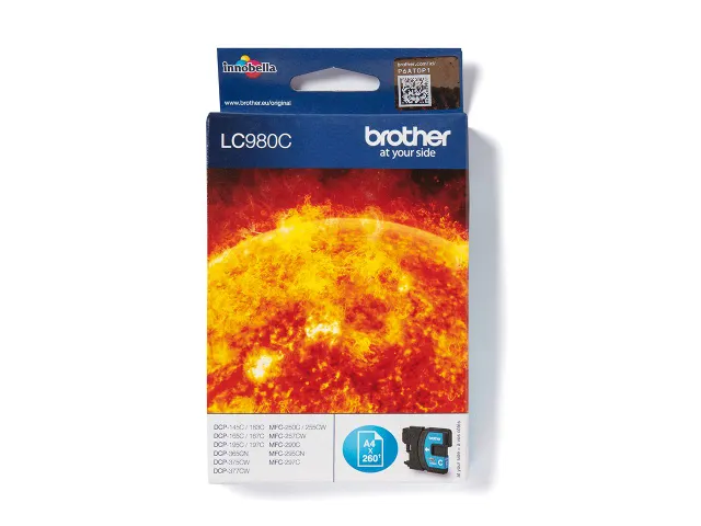 Inktcartridge Brother LC-980C blauw