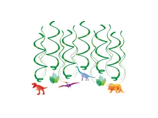 Hangdecoratie 70cm Party Swirl Dino 12 stuks - 5
