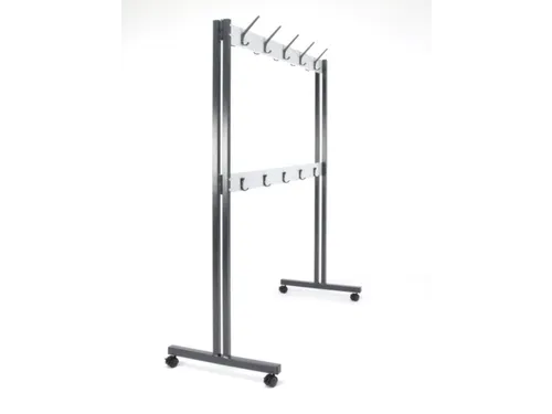 garderoberek,verrijdbaar,HxD 1800x600mm,4zwenkwielen,staal/alu,1000 mm