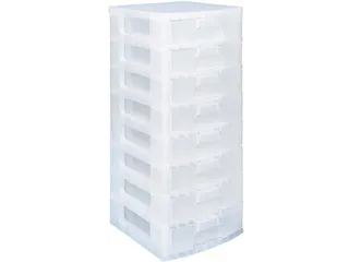 Really Useful Boxes Ladenblok 8 x 9,5 liter transparant - 2