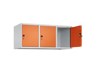 opzetkast,v. locker,3vak.,vak B 400mm,HxBxD 500x1200x500mm - 1
