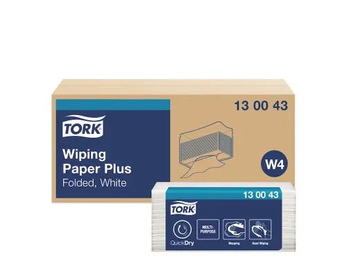 Tork 130043 Poetspapier Advanced 420 Wit Gevouwen 2-Laags
