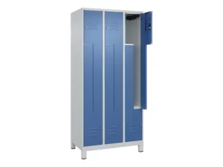Z-garderobekast,HxBxD 1950x900x500mm,vak B 150/300mm,cil.-slot,voeten - 2