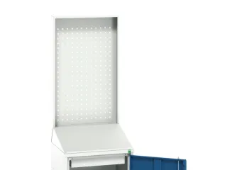 lessenaarkast met achterwand 2000x525x550mm 1 legbord RAL7035+RAL5010 - 1