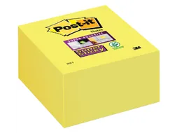 Memoblok 3M Post-it 2028 Super Sticky 76x76mm kubus neon geel