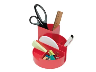 Pennenkoker MAULroundbox Blauwe Engel recycled 6 vaks rood - 4