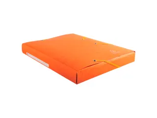 Elastomappen A4 glanskarton 3 kleppen monobloc-Oranje - 4