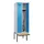 locker met bank,HxBxD 2120x600x815mm,2vak,vak B 300mm,draaigrendel