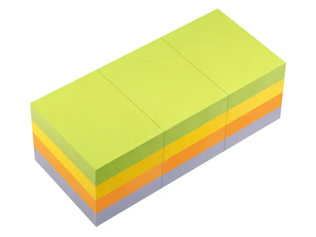 Bloc-mémos 50x40mm Spring assorti paquet de 12 blocs