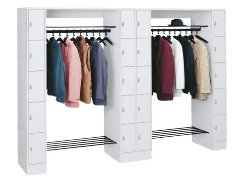 Garderobe- En Vakkenkastsysteem 1950x2840x480mm 20 Vakken 20 Hangers