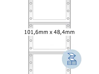 Etiket Herma 8163 101.6x48.4mm 1-baans Wit 2000 stuks - 3