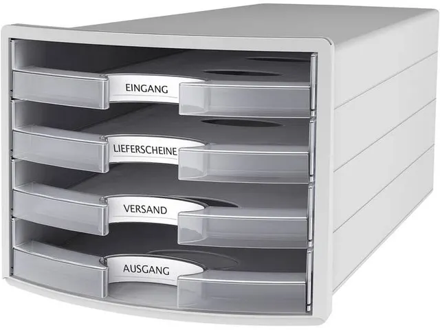 Module tiroirs HAN Impuls 4 tiroirs ouverts transparent