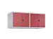 opzetkast,v. locker voor scheiding van kleding,4vak.,vak B 300mm