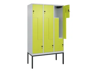 Z-garderobekast,HxBxD 2120x1200x500mm,vak B 200/400mm,draaigrendel - 2