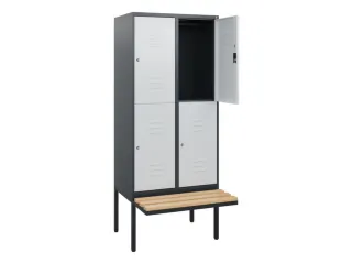 Dubbeldekse dekenkist,HxBxD 1950x800x815mm,2x2vak.,vak B 400mm - 2