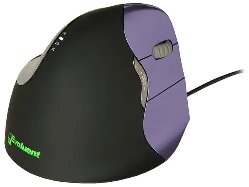 Evoluent4 VM4S Ergonomische muis Rechts bedraad Small Zwart/paars