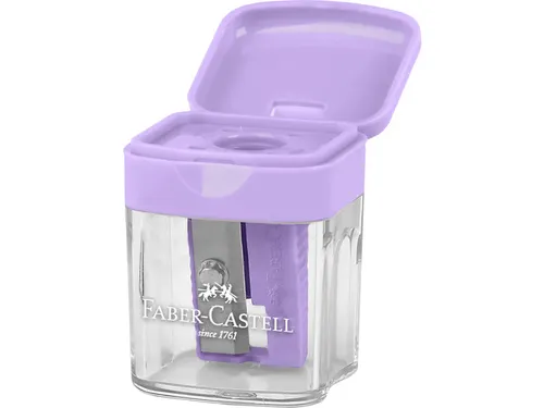 Puntenslijper Faber-Castell mini assorti display 24 stuks 6x blauw,6x
