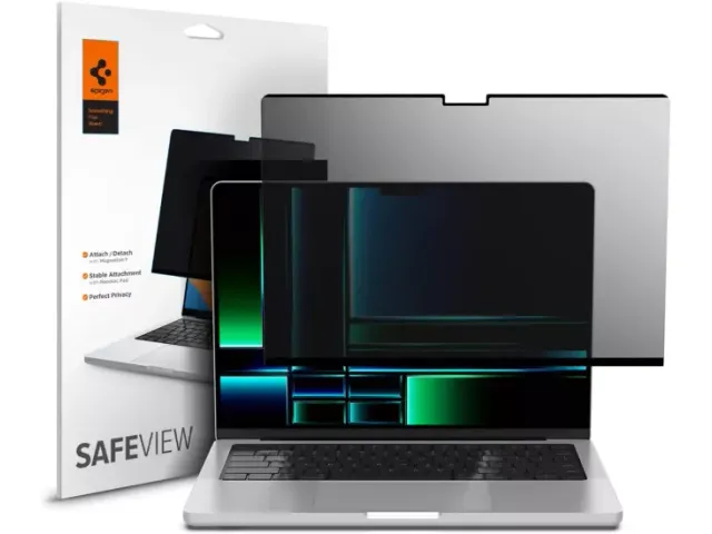 Spigen SafeView Privacy MacBook Pro 14 inch glazen screenprotector