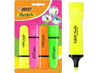 Markeerstift Highlighter Assortie Blister 4 Stuks - 2