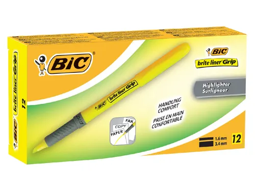 Markeerstift Bic Highlighter Grip Geel