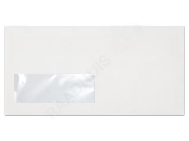 Dienstenvelop Venster Links 110x220mm Dl (ea5/6) Plakstrip Wit