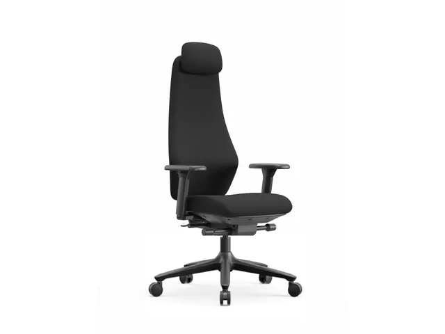 Emilia Ergonomische Bureaustoel Zwart Hoofdsteun 3D-armleggers