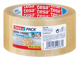 Verpakkingstape Tesapack Extra Strong 50mmx66m transparant PVC - 1