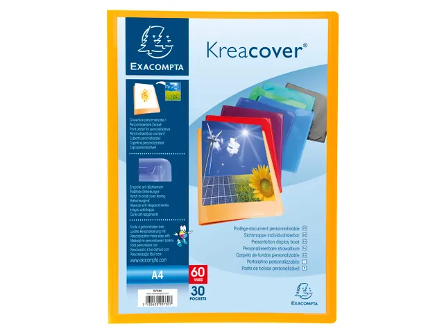 Protège-documents en polypropylène semi rigide Kreacover Opaque 60 v