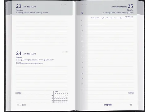 Agenda 2027 Brepols Breform Seta 1dag/1pagina zwart