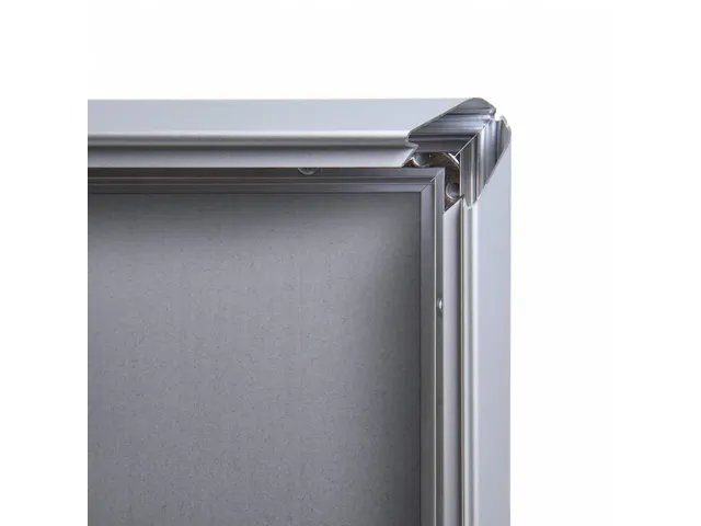 Cadre clipsable A2 Ignifugé Coins droits 32mm argent