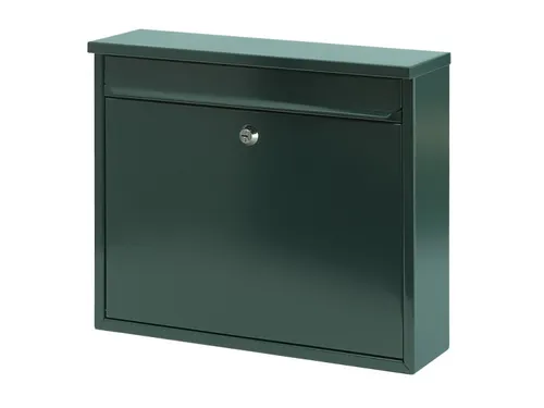 Wandbrievenbus 31.5cm Groen Staal