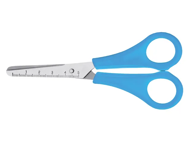 Kinderschaar Westcott 130mm ronde punt lichtblauw