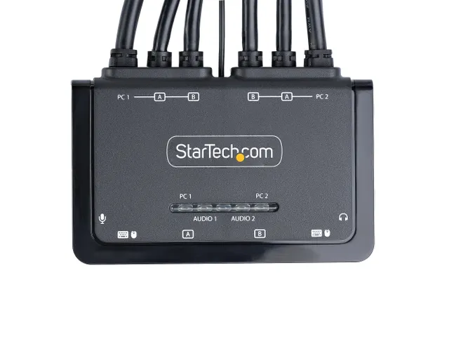 2-Port Dual-Monitor DisplayPort KVM Switch 4K 60Hz