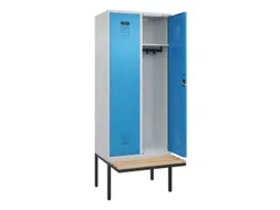 locker met bank,HxBxD 2120x800x815mm,2vak,vak B 400mm,cilinderslot