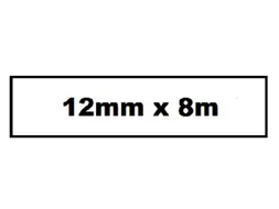 Labeltape Quantore TZE-231 12mm x 8m zwart op wit