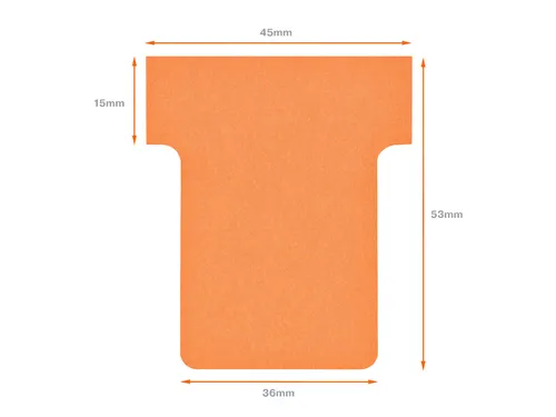 Planbord T-kaart Nobo nr 1.5 36mm oranje